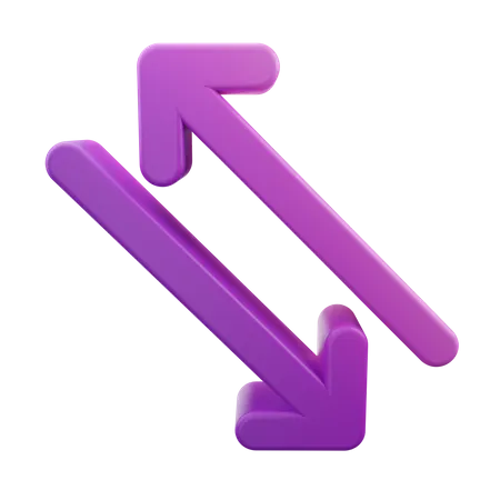 Swap Down Up Arrow  3D Icon