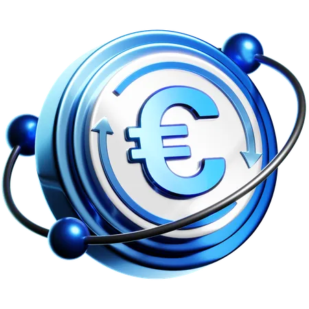 Canje de euros  3D Icon