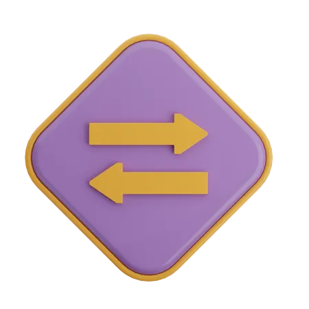 Swap Horizontal Arrow  3D Icon
