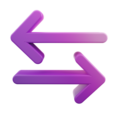 Swap Left Right Arrow  3D Icon