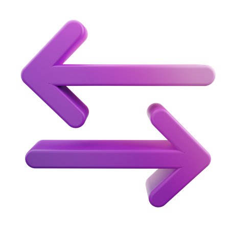 Swap Left Right Arrow 3D Icon