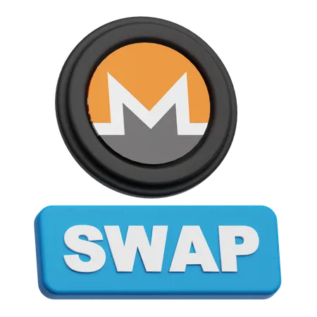 Swap Monero Token  3D Icon