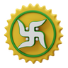 3d swastik logo
