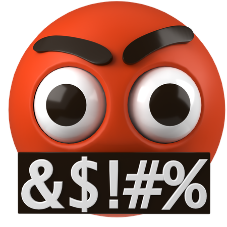 Swearing Emoji  3D Icon