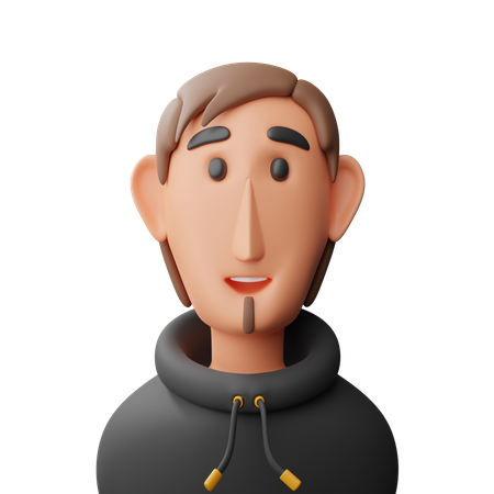 Garçon à capuche  3D Icon