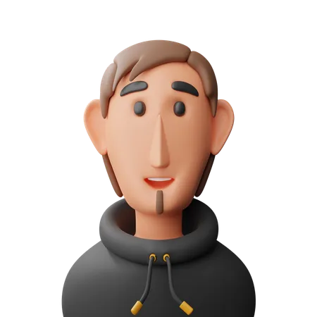 Garçon à capuche  3D Icon