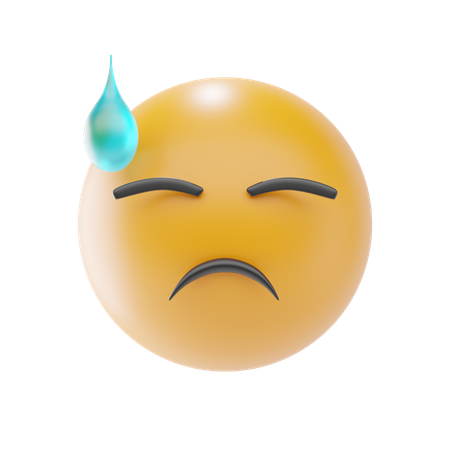 Sweat Emoji  3D Icon