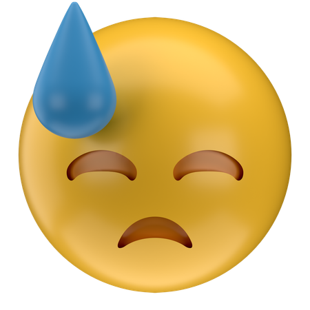 Sweat Emoji  3D Icon