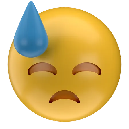 Sweat Emoji  3D Icon