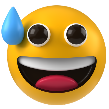 Sweat Smile  3D Icon