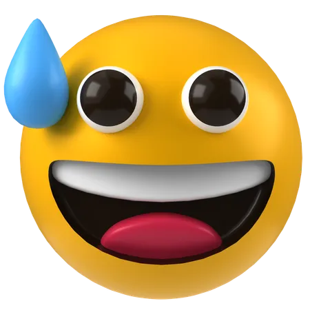 Sweat Smile  3D Icon