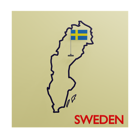 Sweden Map  3D Icon