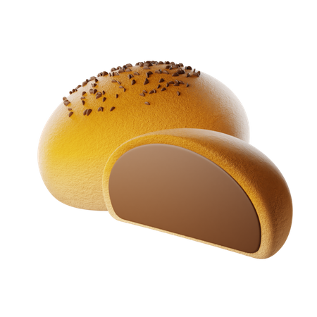 Sweet Chocolate Bread 3D Icon