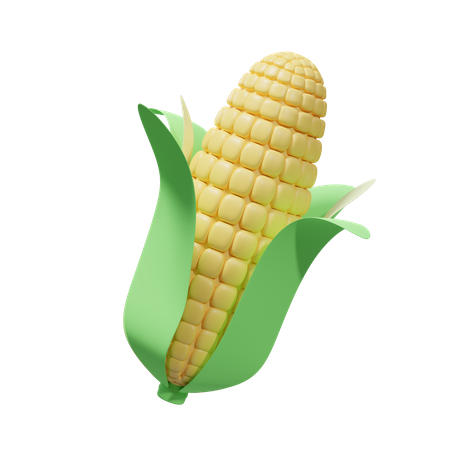 Sweet Corn  3D Illustration