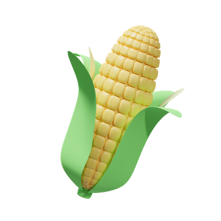 Sweet Corn 3D Illustration