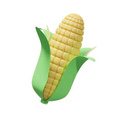 Sweet Corn  3D Illustration