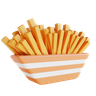 3d sweet potato fries logo