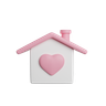 house heart design asset