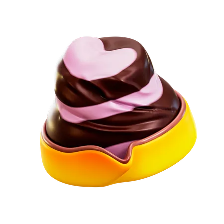Sweet Milk Chocolate 3D Illustration