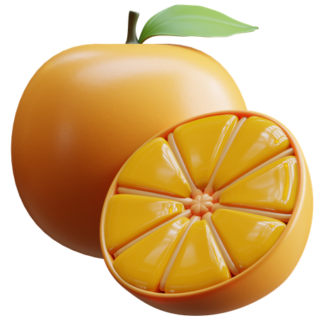 Sweet Orange  3D Icon