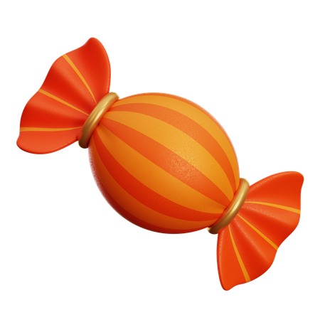 Sweet Orange Candy  3D Icon