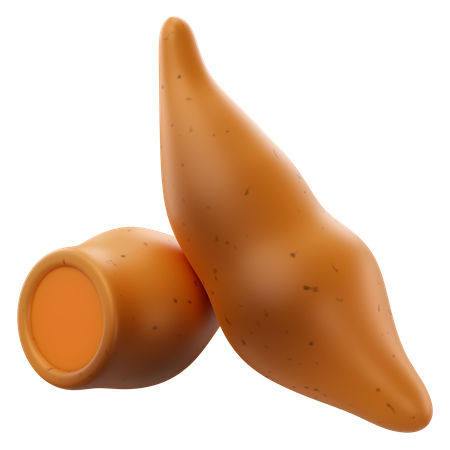 Sweet Potato  3D Icon