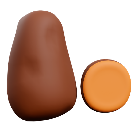Sweet Potato 3D Illustration