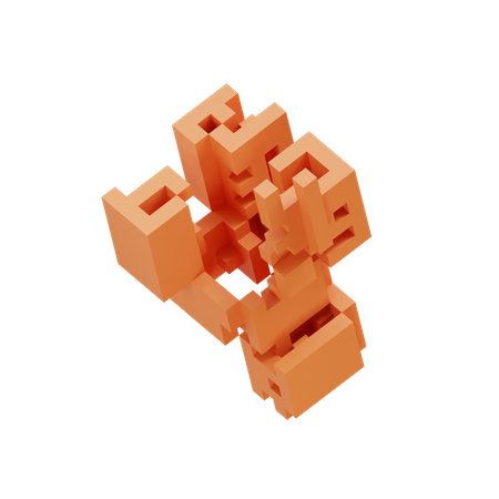 Sweet Potato Cell Fracture 3D Icon