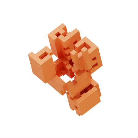 Sweet Potato Cell Fracture 3D Icon