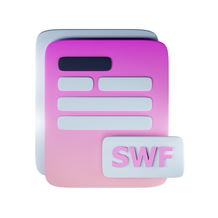 Swf file extension  3D Icon