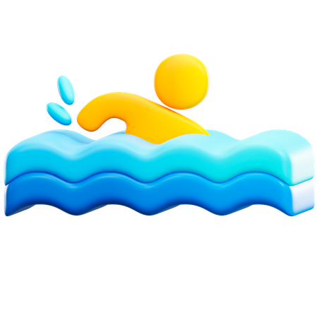 Swimmer 3D Illustration