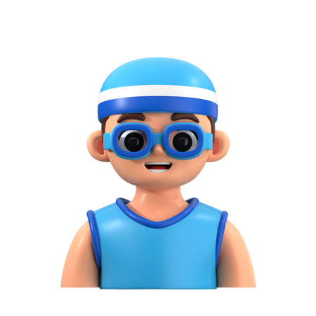 Swimmer Avatar  3D Icon