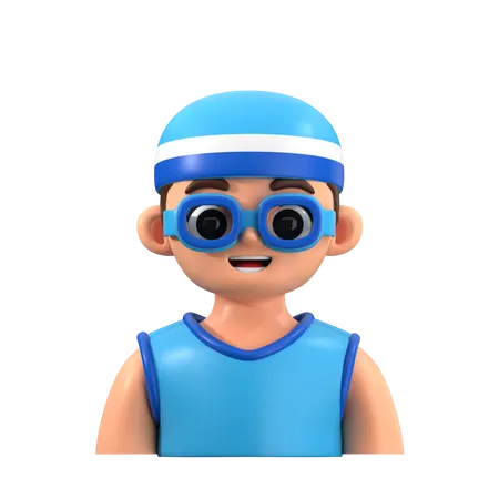 Swimmer Avatar  3D Icon