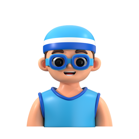 Swimmer Avatar  3D Icon