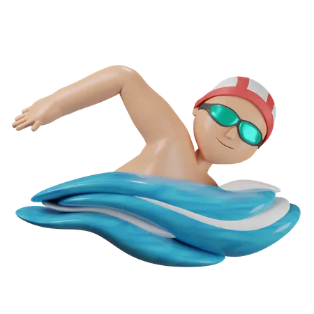 Swimming  3D Icon