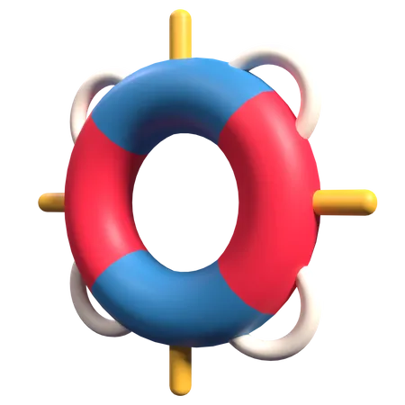 Swimming Buoy 3D Illustration