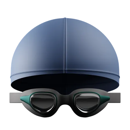 Swimming Hat And goggles  3D Icon