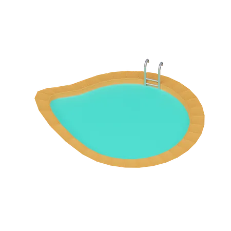 Swimming Pool 3 D Icon 3D Icon