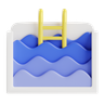 swimming stair 3d logos