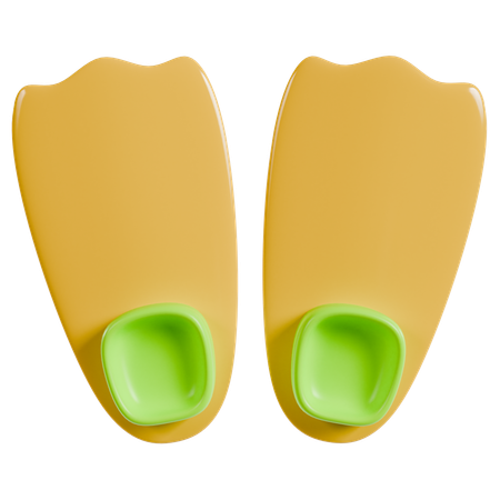 Swimming with Flippers  3D Icon