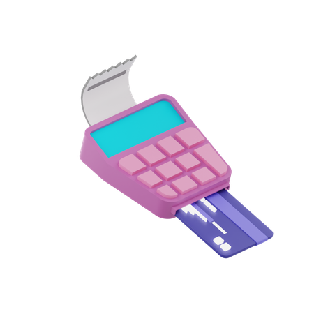 Swipe Card Machine  3D Icon