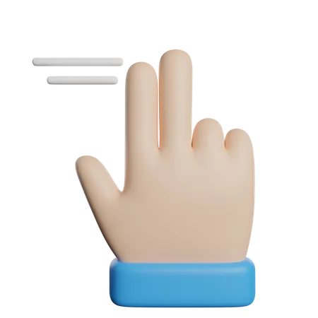 Swipe Finger Gesture 3D Icon