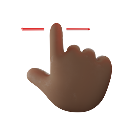 Swipe Finger Hand Gesture  3D Illustration