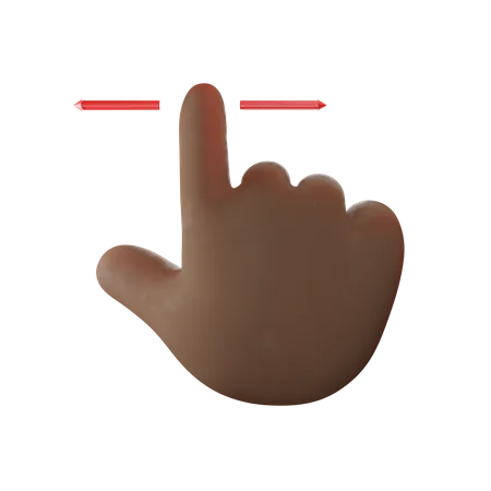 Swipe Finger Hand Gesture  3D Illustration