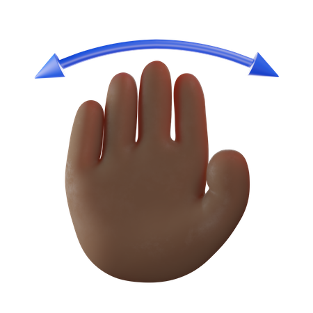 Swipe Hand Gesture 3D Illustration