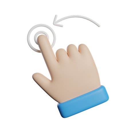Swipe Left Gesture  3D Icon