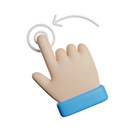 Swipe Left Gesture  3D Icon