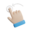 swipe left gesture emoji 3d