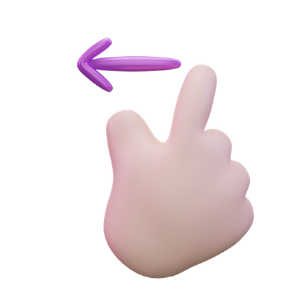 Swipe Left Hand Gesture  3D Icon