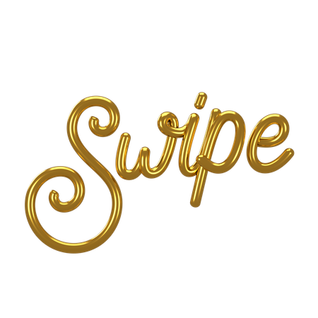 Swipe Letter 3D Icon